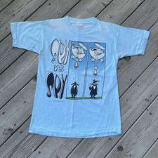 Vintage 1982 Spy vs Spy T Shirt - Size Medium/Large Faded Paper Thin 50/50 Blend picture