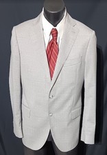 Saks Fifth Ave Check Suit 40R Made in Italy Dual Vents Exquisite NWT picture