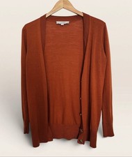 LOFT Women's Rust Orange Cardigan Medium picture