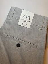 Zara The Melange Pant Mens 29x27 Gray Slim Bi-Stretch Regular Straight Leg picture