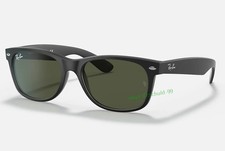 Ray-Ban RB2132 622 New Wayfarer G-15 Green Sunglasses Matte Rubber Black 55mm picture