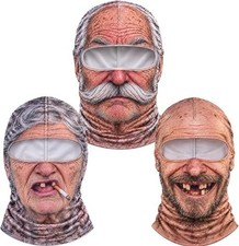 NEW Old Man Ski Mask Funny Realistic Face Balaclava 3D Printed Full Face Winter~ picture