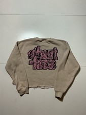 About Face Makeup Multi Dimensional Cropped Fleece Graphic Pullover Sweatshirt L picture