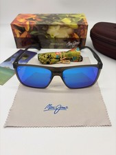 Maui Jim MJ455-14 HONOKALANI Polarized Sunglasses Grey Frames Blue 57/17-138 picture