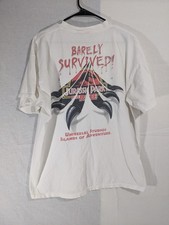 Vintage 90s Rare Jurassic Park Ride BARELY SURVIVED Universal Studios T-shirt XL picture