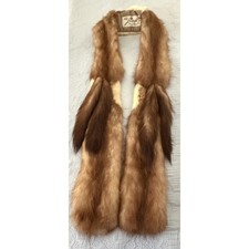 Vintage Stone Marten Fur Stole Scarf Wrap Rosoff Originals Long 76