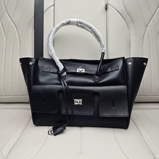 High-Quality Soft PU Leather Brand Tote Bag, Lock Design Large-Capacity Storage picture