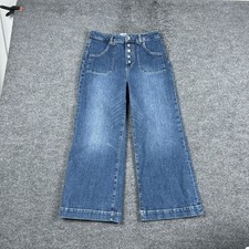 Paige Jeans Womens 30 Medium Wash Blue Anessa High Rise Boyfriend Wide Leg Denim picture