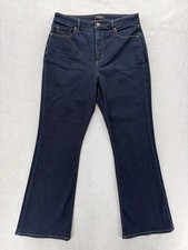 Ann Taylor The Boot Curvy Fit Jeans Womens 12 Blue Dark Wash Bootcut Stretch NWT picture