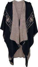 Ghost Cardigan Cape Progressive Rock Band Black Tan Poncho Jacket One Size picture