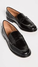 Women's Madewell Penny Loafer In Leather True Black New Retail $148 SELECT SIZE picture