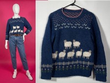 Vintage 1980s/90s Wool Sheep Sweater Size M/L picture