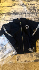 Chrome Hearts Men’s Black Full Zip Logo Accent Hoodie Size M New w/ Tags picture