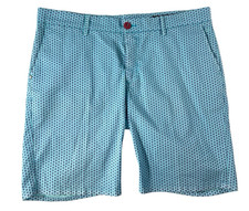 DIMATTIA Italian Handmade 40 Waist Shorts Blue Unique Print Men's Casual New picture