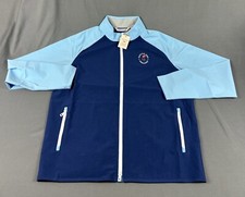 Peter Millar Golf Rain Jacket Pinehurst US Open Logo Large Blue Crown Sport NWT picture