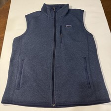 Patagonia Size L Blue Zip Down Men's Better Sweater Vest picture