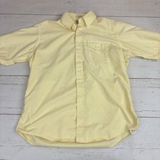 Vintage LL Bean Shirt Mens XL Yellow Oxford Pocket Button-Up Single Needle USA picture