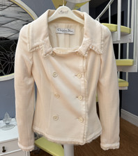 Christian Dior White Jacket Skirt Suit Size 38 picture