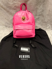 Versus Versace Fuchsia Pink Leather Lion Head Mini Backpack Authenticated picture