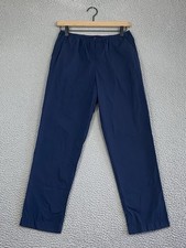 Katharina Hovman Casual Ankle Pant 4 Navy Elastic Waist Italian Taffeta NEW #2 picture