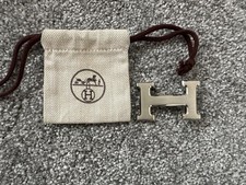 Hermes 32mm Palladium Silver H Belt Buckle picture