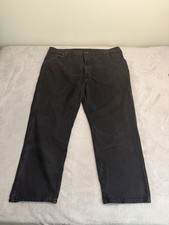 Wrangler Rugged Wear Black Jeans 50x30 Relaxed Fit 100% Cotton 35002OB Men's picture