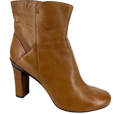 Women's New TSUBO Kemma Chestnut Brown Leather Ankle Boots Shoes size 11M picture