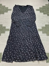 Madewell Georgette V Neck Tiered Maxi Dress Womens Small Blue Floral Print Lined picture