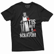 Men's Funny Tis but a scratch medieval warrior knight crusader shirt for men him picture