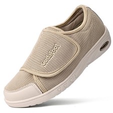 GudaFoot Women's Diabetic Shoes Swollen Feet Wide Width Edema Elderly Beige picture