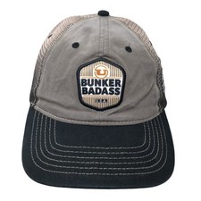 Bunker Badass USA Snapback Trucker Hat Multicolor One Size Adjustable Mesh Back picture