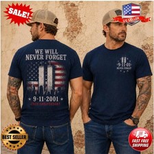 9/11 25th Anniversary T-Shirt, We Will Never Forget Tee, September 11 T-Shirt picture