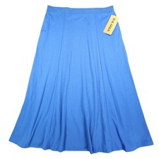 D.K. Gold Midi Skirt Womens Small Vintage 90s Blue Cotton Blend Made in USA NWT picture