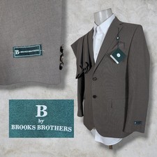 B By Brooks Brothers NWT New 2 PIece Suit Mens 40R 20R Pants 30x34 Brown picture