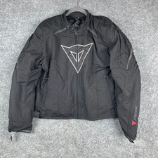 Dainese Motorcycle Jacket Mens Size 52 Black Armored Riding Moto picture