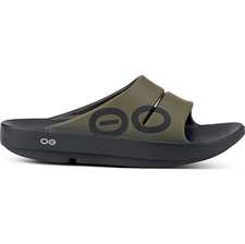 OOFOS Adults' OOahh Recovery Sport Slides Tactical Green picture