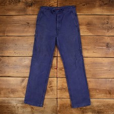 Vintage Adolphe Lafont French Workwear Trousers Pants 29x30 Mens 60s Moleskin picture