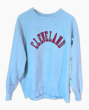 Champion Reverse Weave Cleveland Vintage  Print Crewneck Sweatshirt Gray XL picture