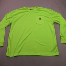 Carhartt Force Relaxed Fit Men's XL High-Visibility Yellow Long Sleeve Shirt picture