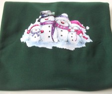 Snowman Family - Green Holiday crewneck sweatshirt picture