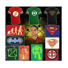 Adult Men's Sheldon Cooper on The Big Bang Theory TV Show Cosplay Printed Tee picture