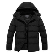 Soularge Men's Big and Tall Winter Puffer Jacket Warm Thicken Coat with Hood picture