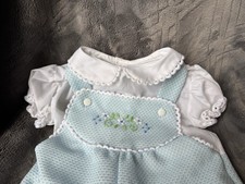 Vintage Girls Outfit Toddle Tyke Size 6 Months Romper Jumper Overall Blue 🌺🌸🌼 picture