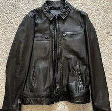 AllSaints “Lark” Leather Jacket Mens XS picture