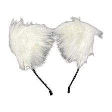 Light Up Cat Ears Headband LED Faux Fur Kawaii Halloween Costume Rave Cosplay picture