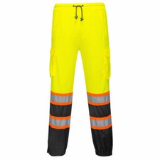 Portwest US388 Two Tone Hi-Vis Reflective Safety Work Mesh Cargo Overpants ANSI picture