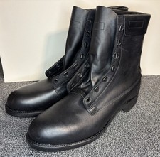 Vintage US Military Black Leather Combat Boots  10R NOS 1984 Army Addison Shoe picture