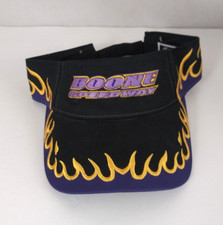 Boone Speedway Black & Purple Embroidered Flames Adjustable Visor Cap picture