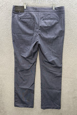 Worthington Pants Womens 14 Blue Houndstooth Modern Fit Dress Careerwear NEW picture
