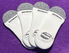 Bombas 4-Pack Unisex No Show Ankle Socks White/Grey Socks Size Large NWOT picture